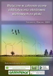 Wytyczne w zakresie oceny oddziaÅywania elektrowni wiatrowych na