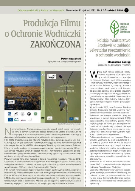 Ochrona wodniczki w Polsce i w Niemczech