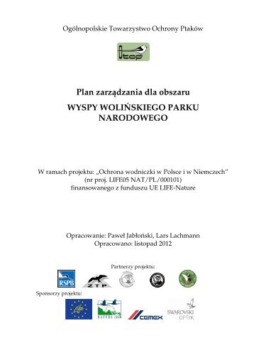 Plan zarządzania dla obszaru WYSPY WOLIŃSKIEGO PARKU NARODOWEGO