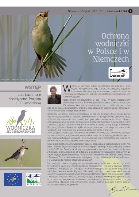 Ochrona wodniczki w Polsce i w Niemczech Witamy