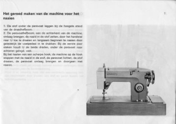 Het gereed maken van de machine voor het naaien