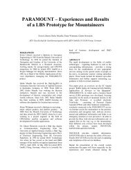 PARAMOUNT – Experiences and Results of a LBS Prototype ... - IFEN