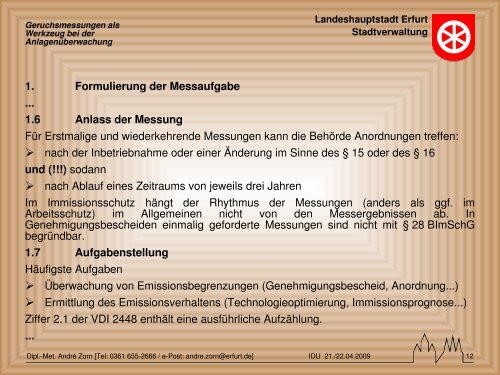 Geruchsmessungen als Werkzeug bei der Anlagenüberwachung