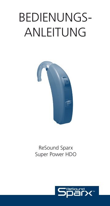 Sparx user guide (Zuletzt aktualisiert 19.07.2012) - GN ReSound ...