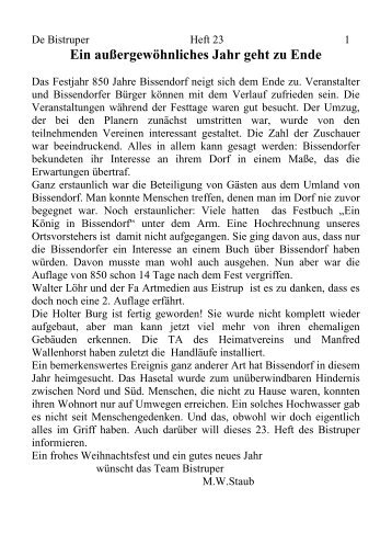Heft 23 - Heimat- und Wanderverein Bissendorf