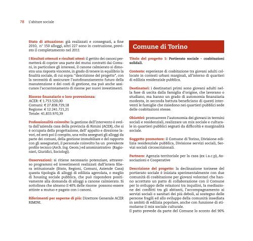 L'abitare sociale - Ministero del Lavoro e delle Politiche Sociali