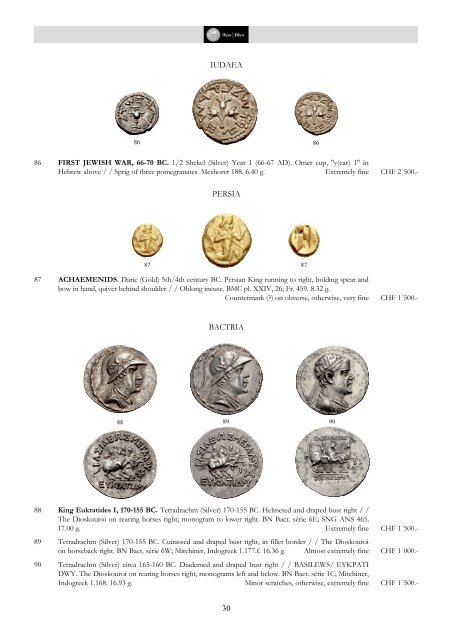 MÜNZEN UND MEDAILLEN COINS AND MEDALS Antike – Mittelalter
