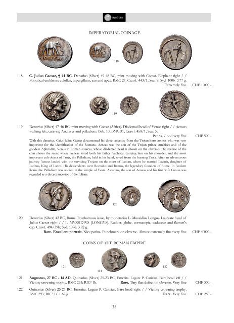 MÜNZEN UND MEDAILLEN COINS AND MEDALS Antike – Mittelalter