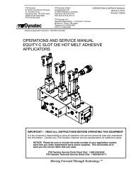 OPERATIONS AND SERVICE MANUAL EQUITY-C SLOT DIE HOT MELT ADHESIVE APPLICATORS