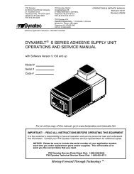 DYNAMELT S SERIES ADHESIVE SUPPLY UNIT OPERATIONS AND SERVICE MANUAL