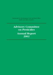 Advisory Committee on Pesticides Annual Report 2002