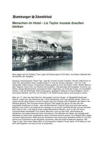 Menschen im Hotel_Artikel Hamburger Abendblatt - Hotel Vier ...