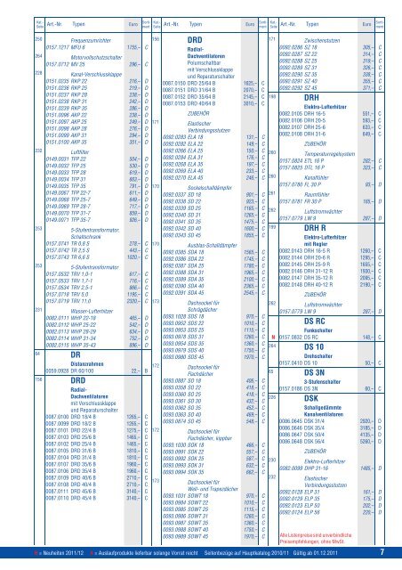 Maico Preisliste 2011