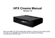 HFX Cinema Manual