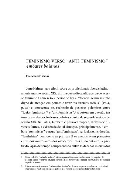 GÊNERO MULHERES E FEMINISMOS