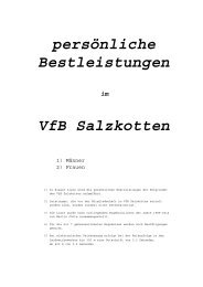 Bestleistungen VfB Salzkotten