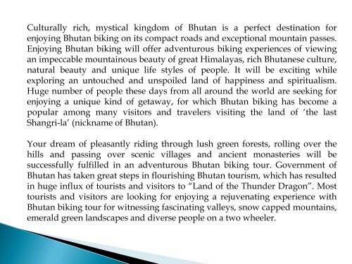 Exhilarating Bhutan Biking Tours for a Memorable Bhutan Travel.pdf