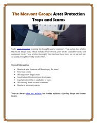 The Marvont Group: Asset Protection Traps and Scams