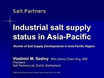 Industrial salt supply status in Asia-Pacific