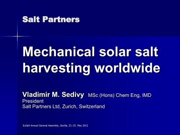 Mechanical solar salt harvesting worldwide