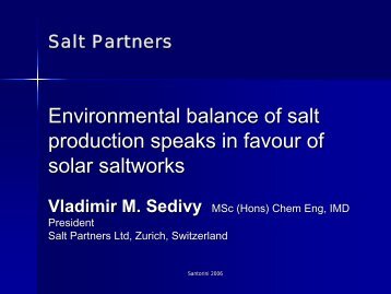 production speaks in favour of solar saltworks