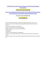 AJS 502 Week 3 Learning Team Assignment Criminal Justice Integration Project Outline/uophelp