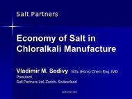 Economy of Salt in Chloralkali Manufacture