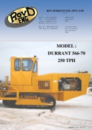 MODEL  DURRANT 566-70 250 TPH