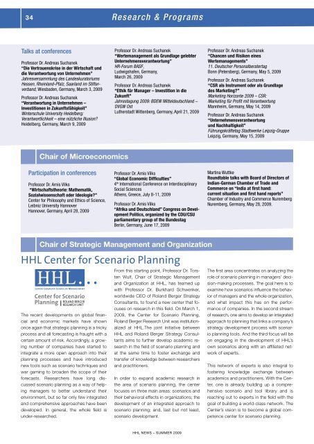 Research & Programs - HHL Leipzig Graduate School of Management