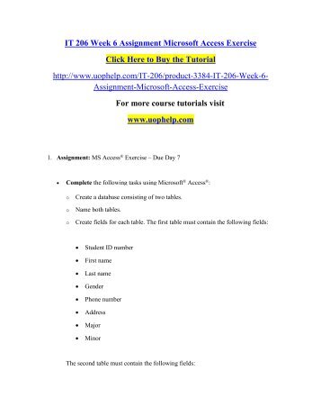 IT 206 Week 6 Assignment Microsoft Access Exercise.pdf