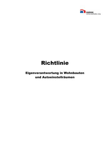 Eigenverantwortung in Wohnbauten und Autoeinstellräumen (pdf ...