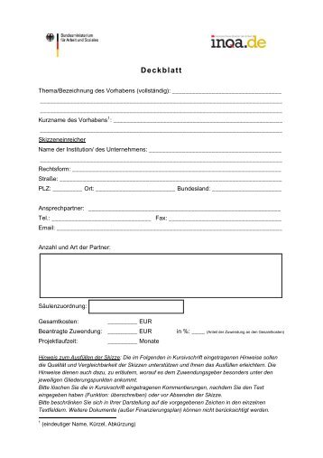 Beschreibbare PDF Projektskizze  - gsub