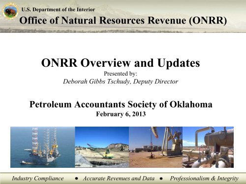 Onrr Production Handbook.pdf ONRR Overview and Updates