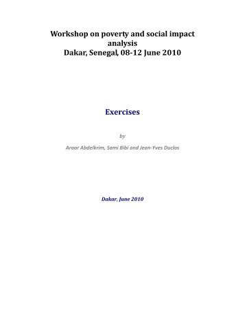 Exercises - DASP Stata Package