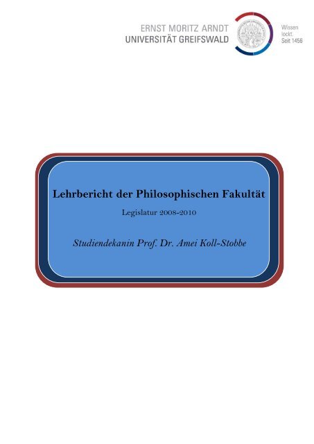 Fachfälle - Philosophische Fakultät - Ernst-Moritz-Arndt-Universität ...