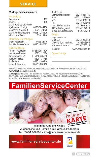 FamilienServiceCenter - Heft