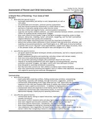 Assessment of Parent and Child Interactions