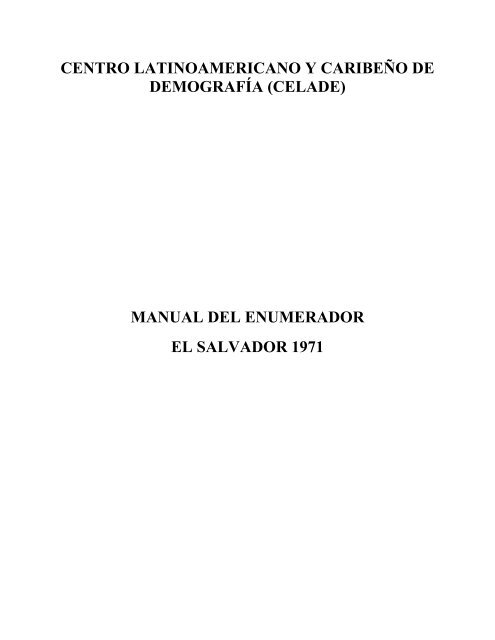 manual del enumerador el salvador 1971 - Users