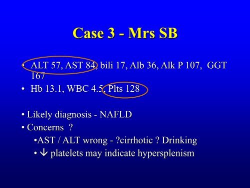 Patterns of abnormal LFTs and their differential diagnosis