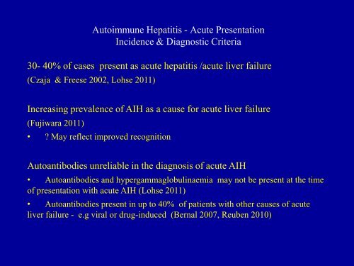 Acute Hepatitis Including Acute Liver Failure