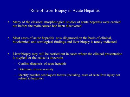 Acute Hepatitis Including Acute Liver Failure