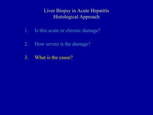 Acute Hepatitis Including Acute Liver Failure