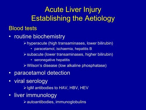 Acute Hepatitis Including Acute Liver Failure