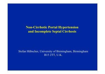 and Incomplete Septal Cirrhosis