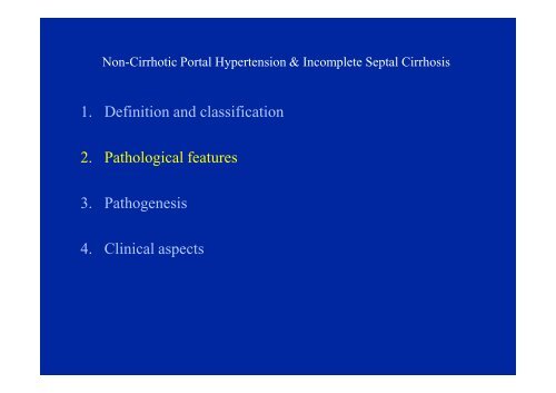 and Incomplete Septal Cirrhosis