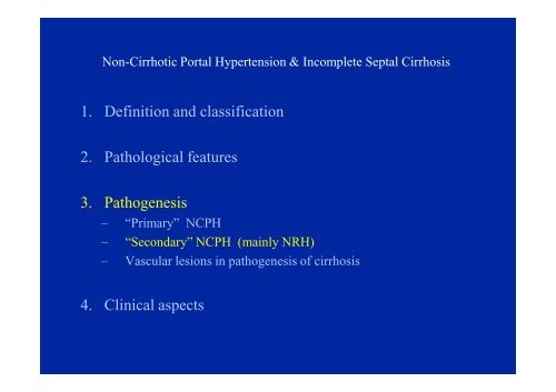 and Incomplete Septal Cirrhosis