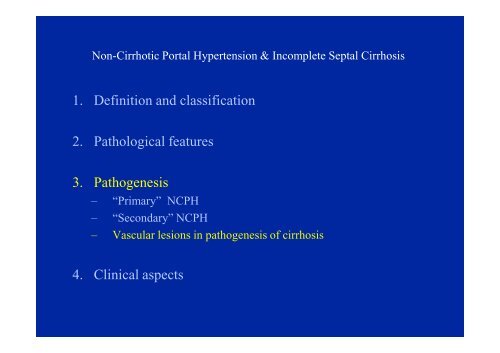 and Incomplete Septal Cirrhosis