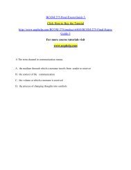 BCOM 275 Final Exam Guide 3/uophelp