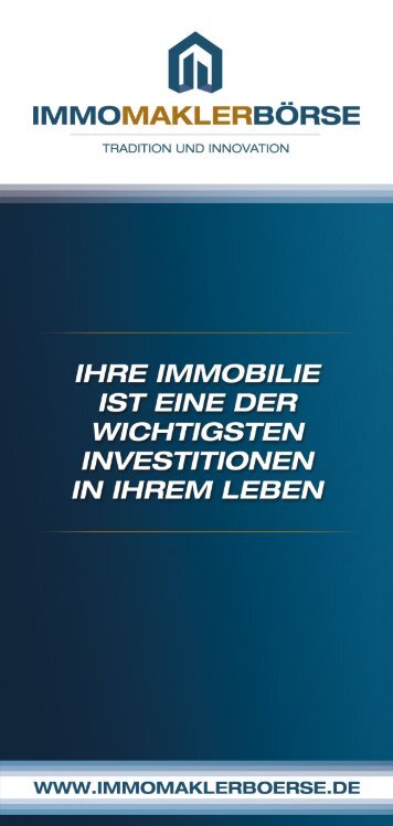 Immomaklerbörse - Infoflyer für alle Makler, Vermieter und Hausverwalter