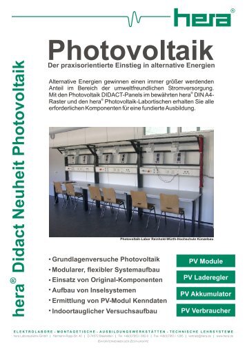 Photovoltaik - hera Laborsysteme GmbH